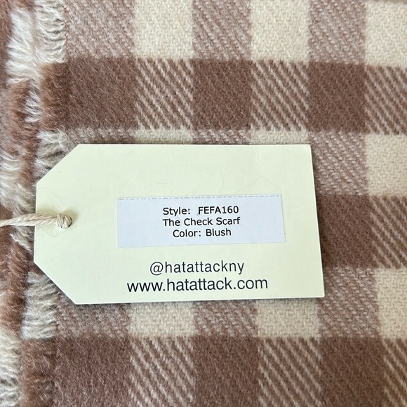 Hat Attack The Check Scarf In Blush - Picture 4 of 5